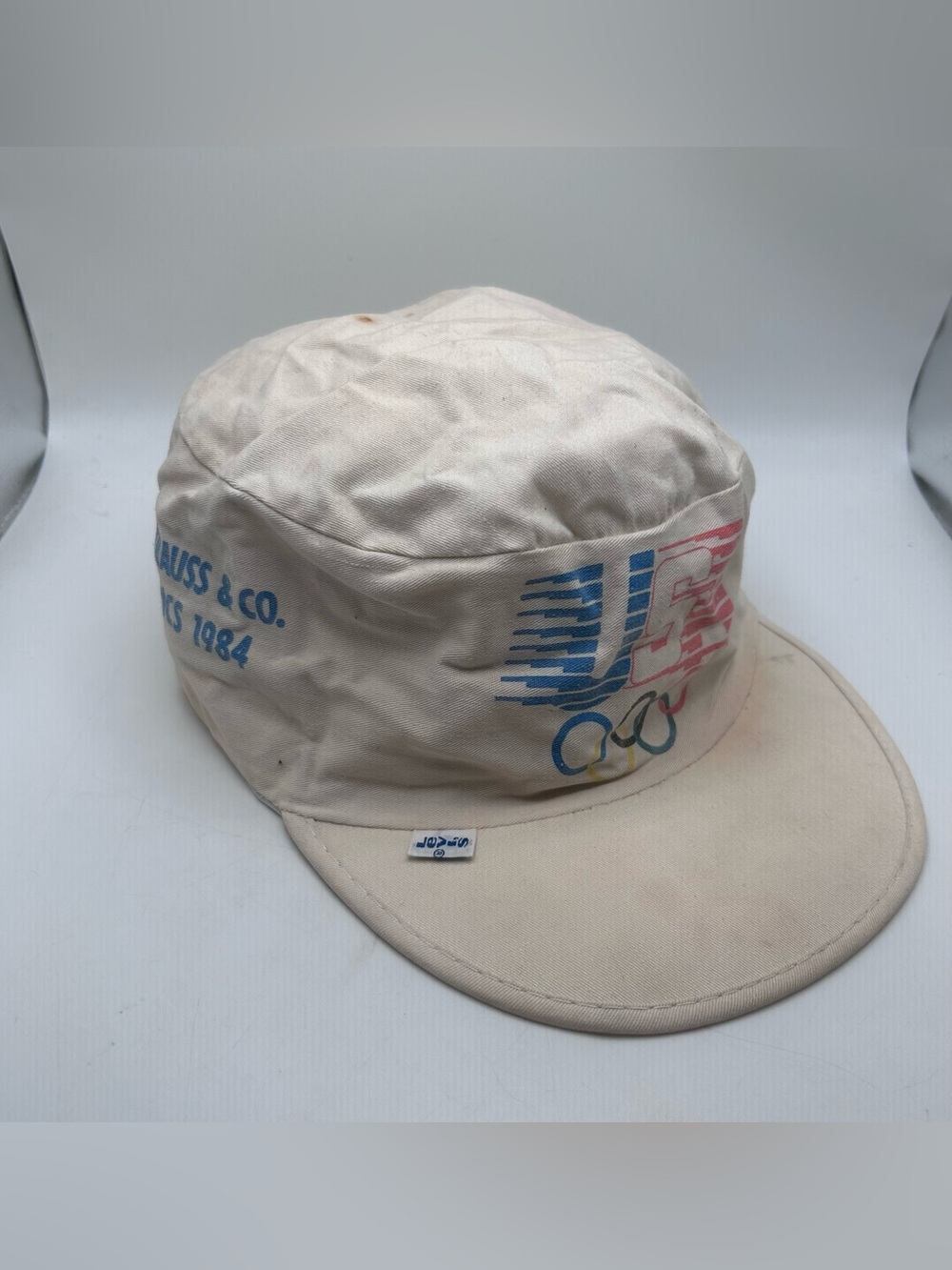 Vintage Levis 1984 Olympic Team Hat Cap Fitted Mens 7 1/8-7 1/2 White 80s